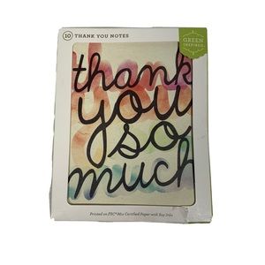 Thank You Cards, Blank 10 Pack with Envelopes